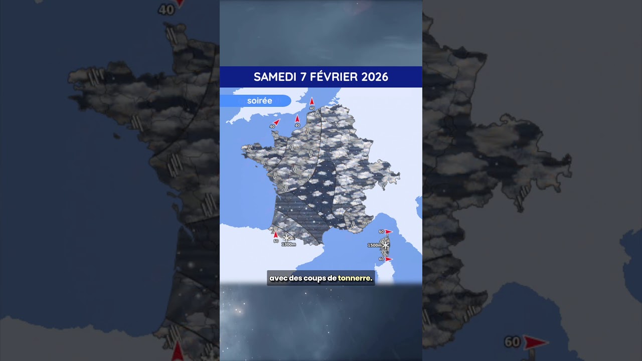 Météo du Samedi 7 au Lundi 9 Février 2026