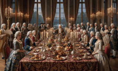 plongez dans l'univers somptueux de louis xiv à versailles et découvrez les repas royaux, véritables festins du temps du roi soleil mêlant gastronomie, histoire et luxe.