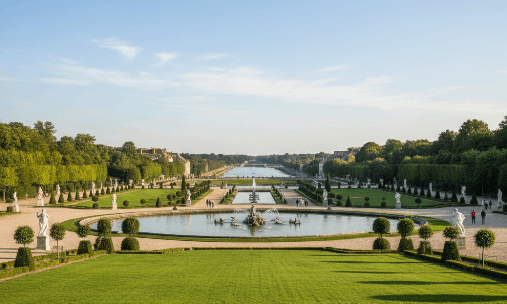 découvrez les jardins de versailles, un chef-d'œuvre paysager emblématique proche de paris, alliant histoire, art et nature dans un cadre majestueux.